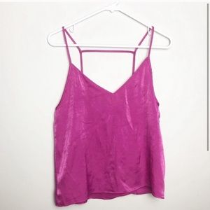 💕LIKE NEW H&M dark pink silk tank top